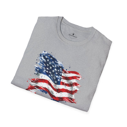Vintage American Flag Grey T-Shirt