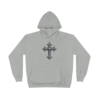 Ornamental Cross Grey Hoodie