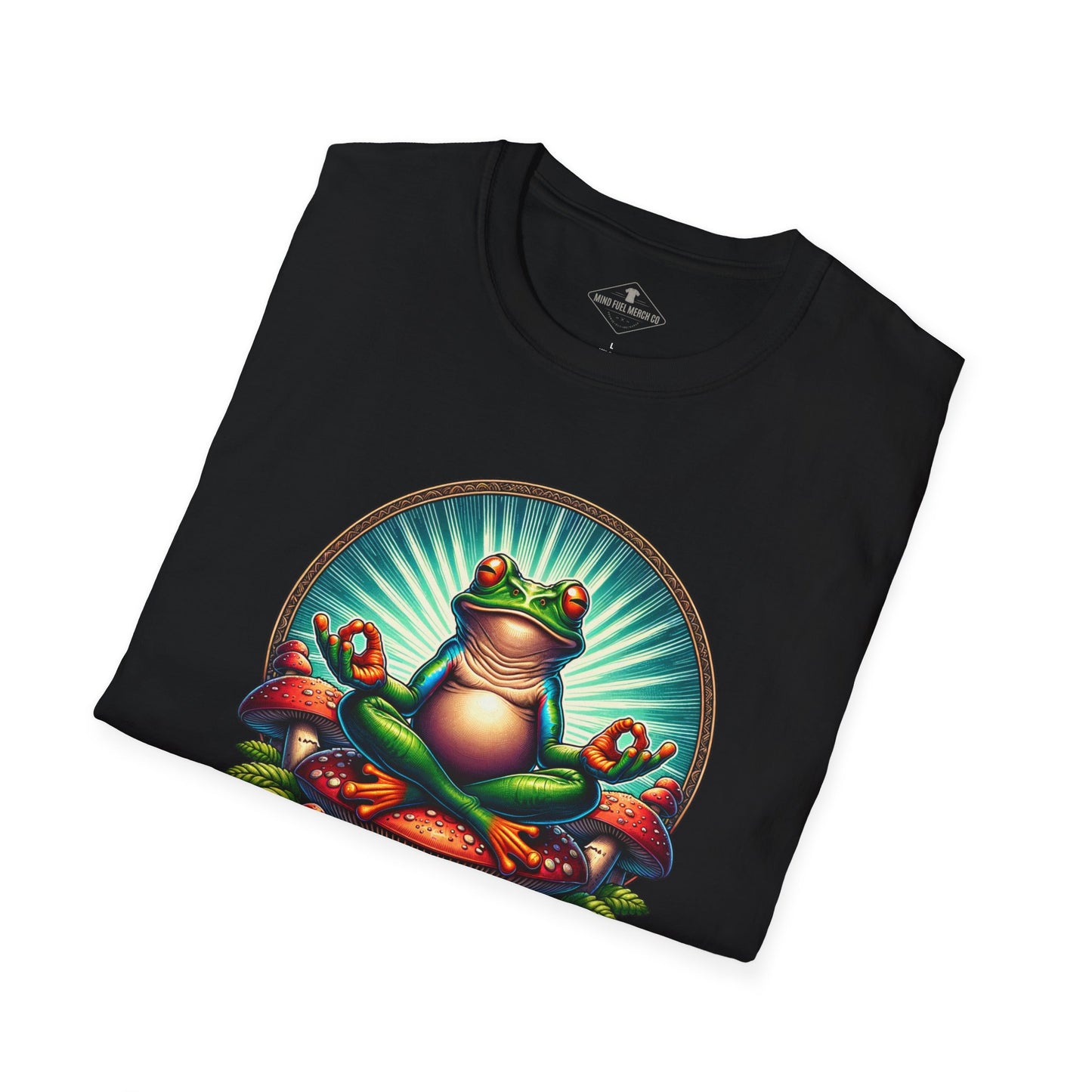 Namaste Yoga Frog Black T-Shirt