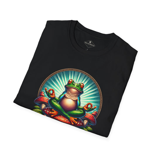 Namaste Yoga Frog Black T-Shirt