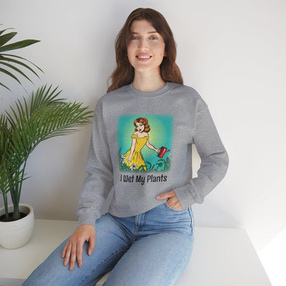 I Wet My Plants Grey Sweatshirt