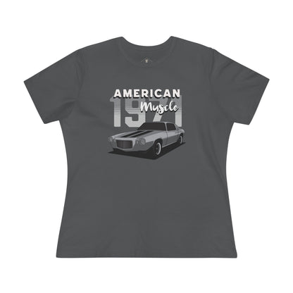1971 Muscle Car Charcoal Womens T-Shirt