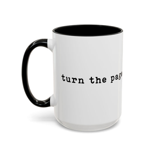 Turn The Page Black Accent Mug