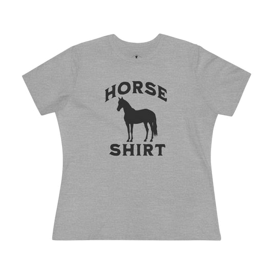 Horse Shirt Grey Womens T-Shirt