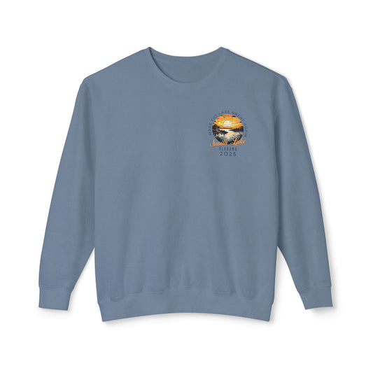 Smith Lake Sunset Denim Blue Crewneck Sweatshirt