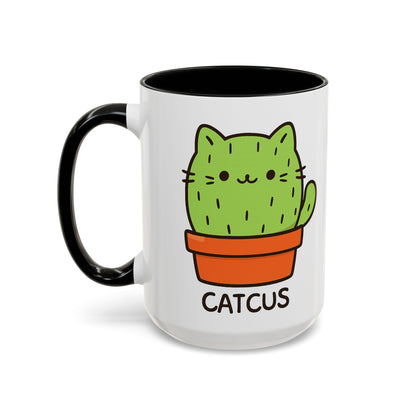 Catcus Black Accent Mug