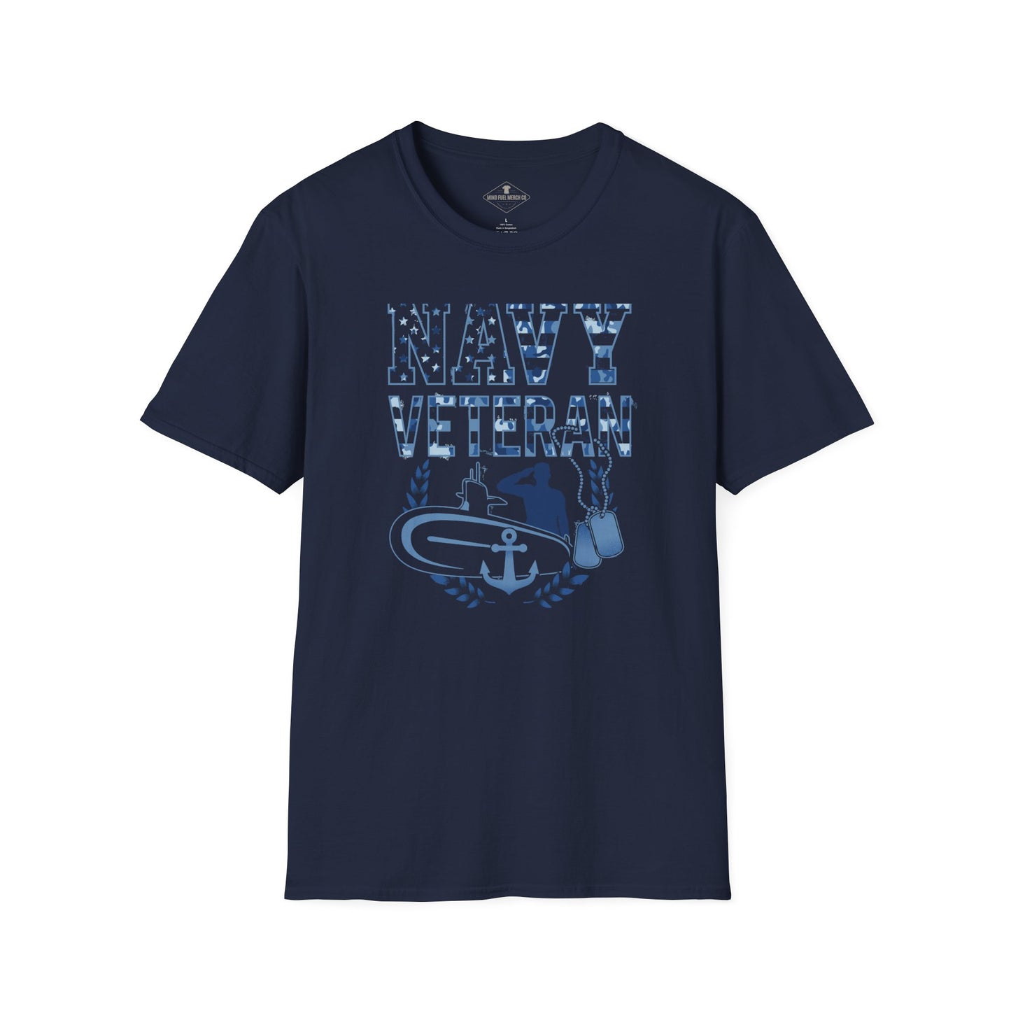 Navy Veteran Flag Blue T-Shirt
