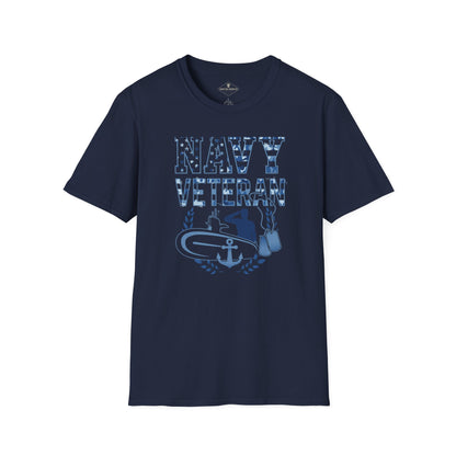 Navy Veteran Flag Blue T-Shirt