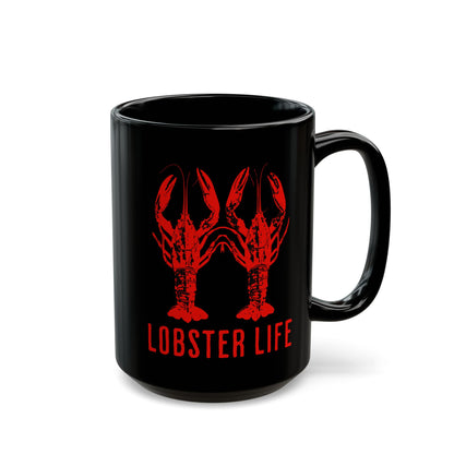 Lobster Life Black Mug