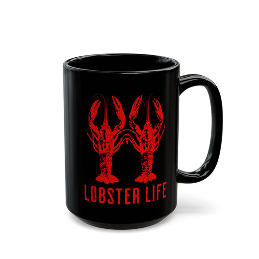 Lobster Life Black Mug