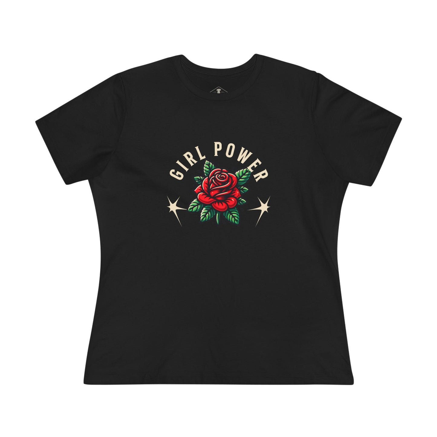 Girl Power Black Womens T-Shirt