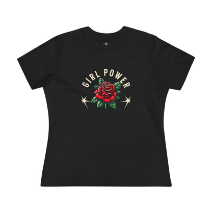 Girl Power Black Womens T-Shirt