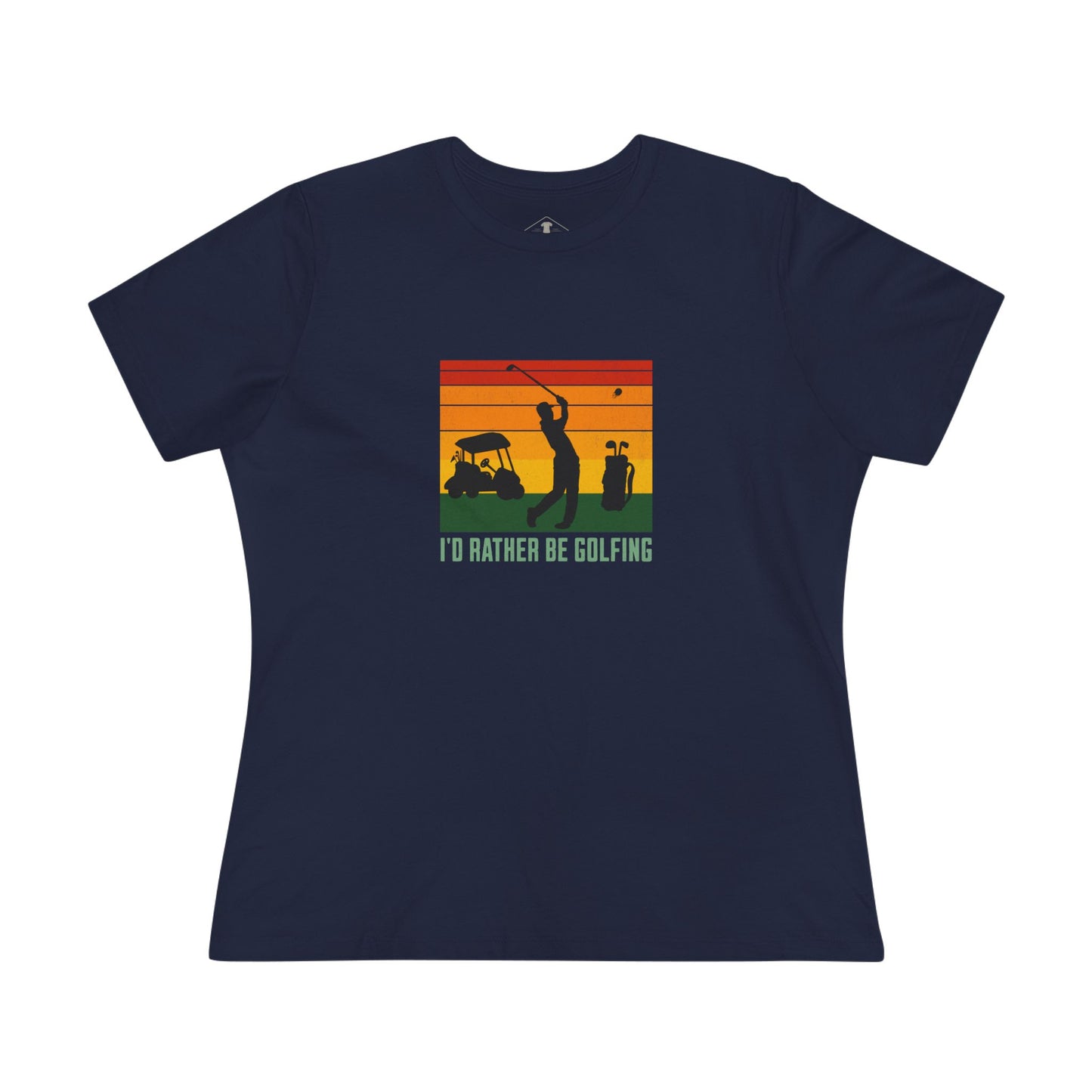 I'd Rather Be Golfing Navy Womens T-Shirt