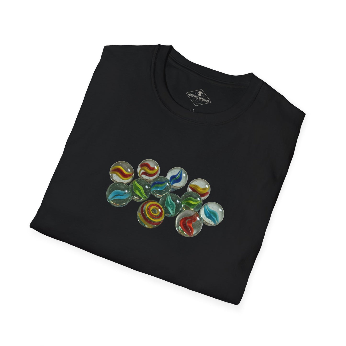 Vintage Glass Marbles Black T-Shirt