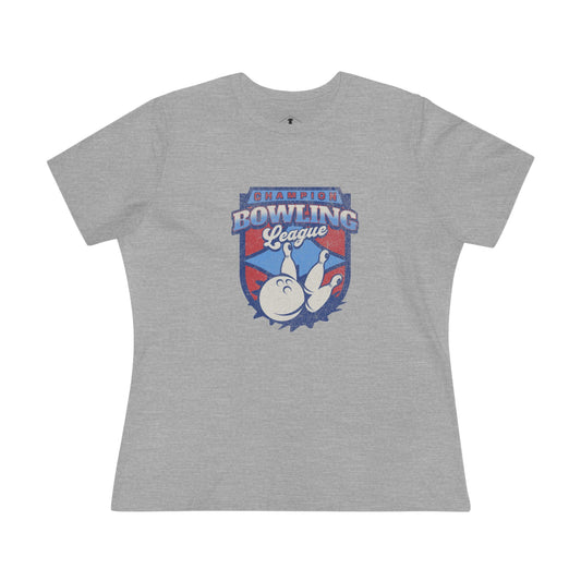 Bowling League Champion Grey Womens T-Shirt