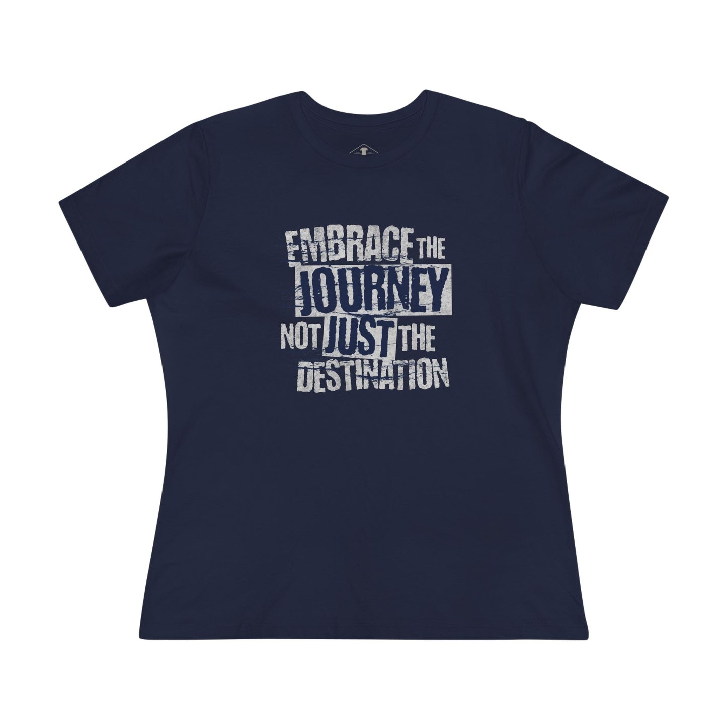 Embrace The Journey Navy Womens T-Shirt