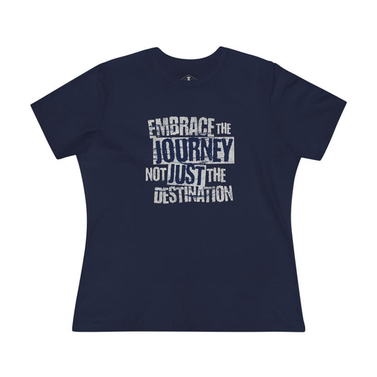 Embrace The Journey Navy Womens T-Shirt