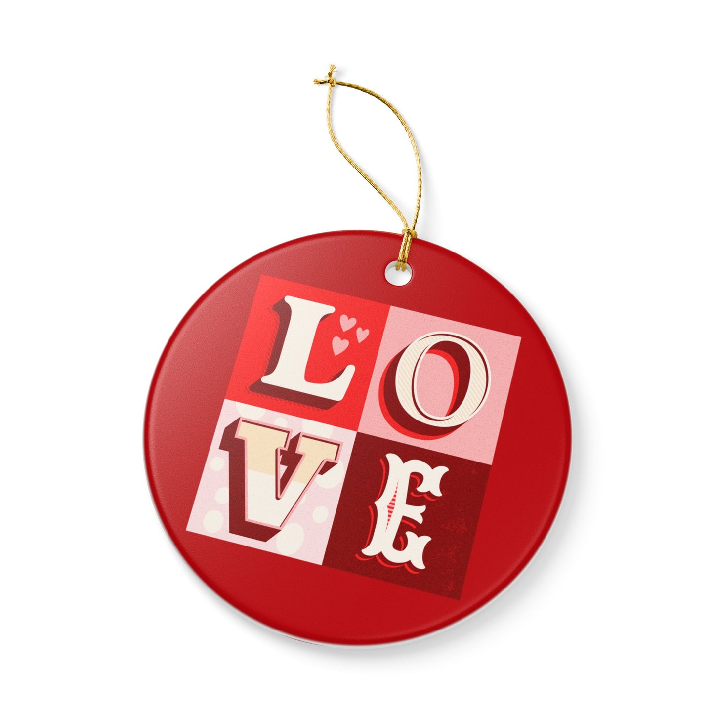 Love Blocks Christmas Tree Ornament