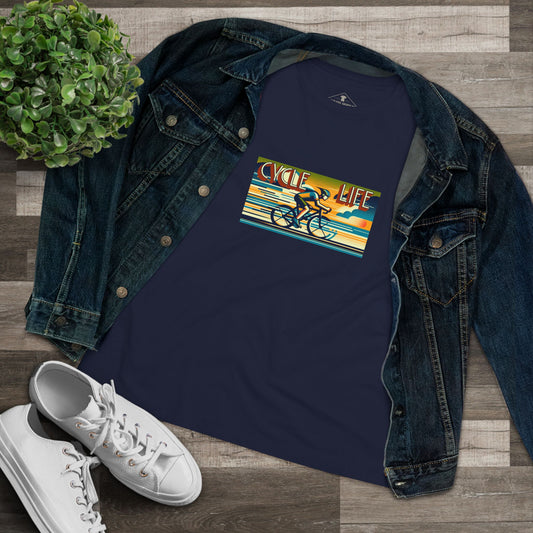 Cycle Life Navy Womens T-Shirt