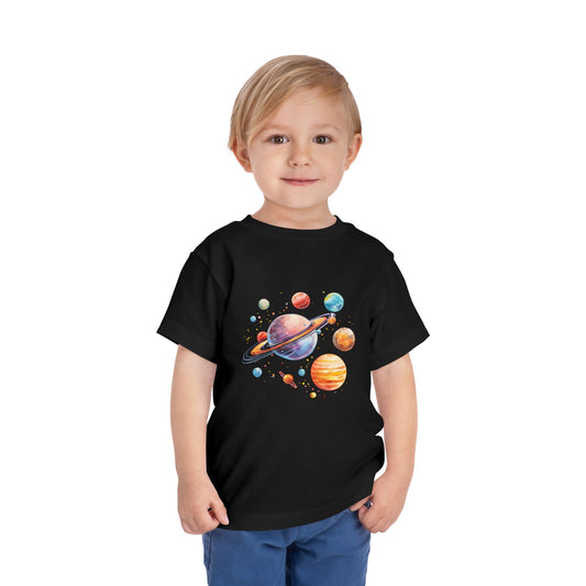 Planets Black Toddler T-Shirt