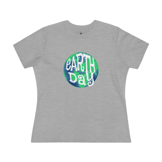 Earth Day Grey Womens T-Shirt