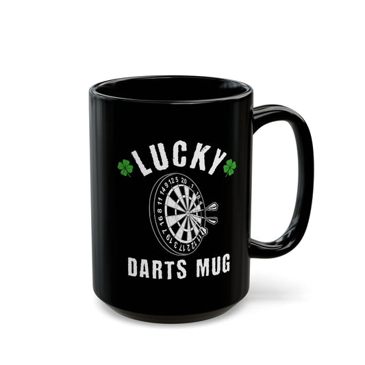 Lucky Darts Black Mug