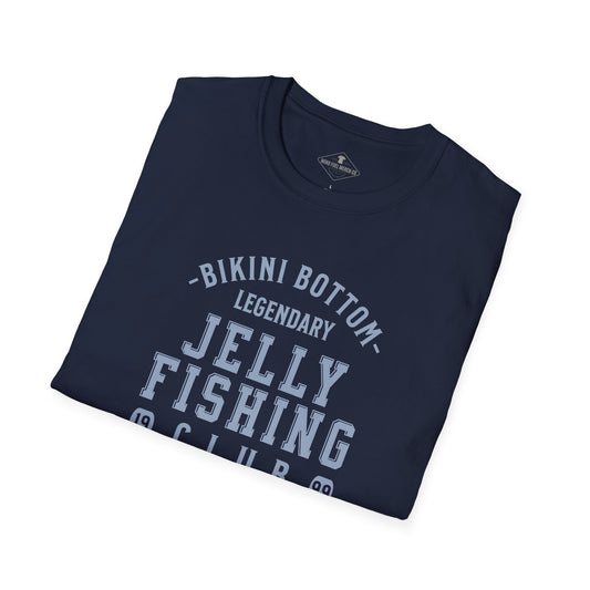 Bikini Bottom Jelly Fishing Club Navy Blue T-Shirt