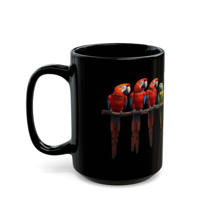 Parrots Black Mug