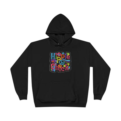 Vintage 1970's Hippie Chick Black Hoodie