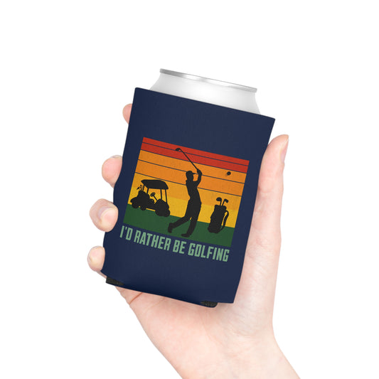 I'd Rather Be Golfing Blue Koozie Can Cooler