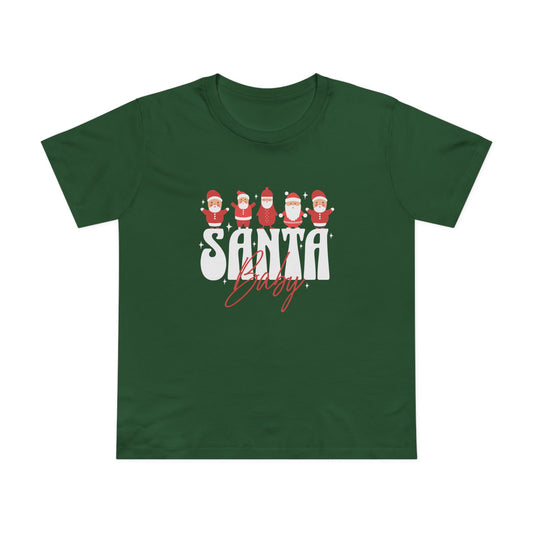 Santa Baby Green Womens T-Shirt