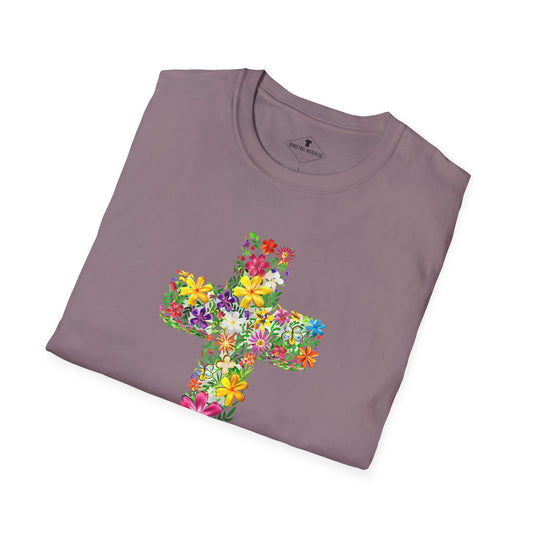 Floral Cross Lilac T-Shirt