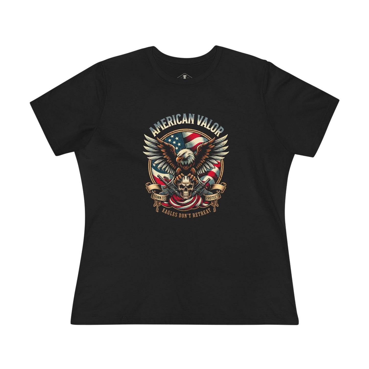 American Valor Black Womens T-Shirt