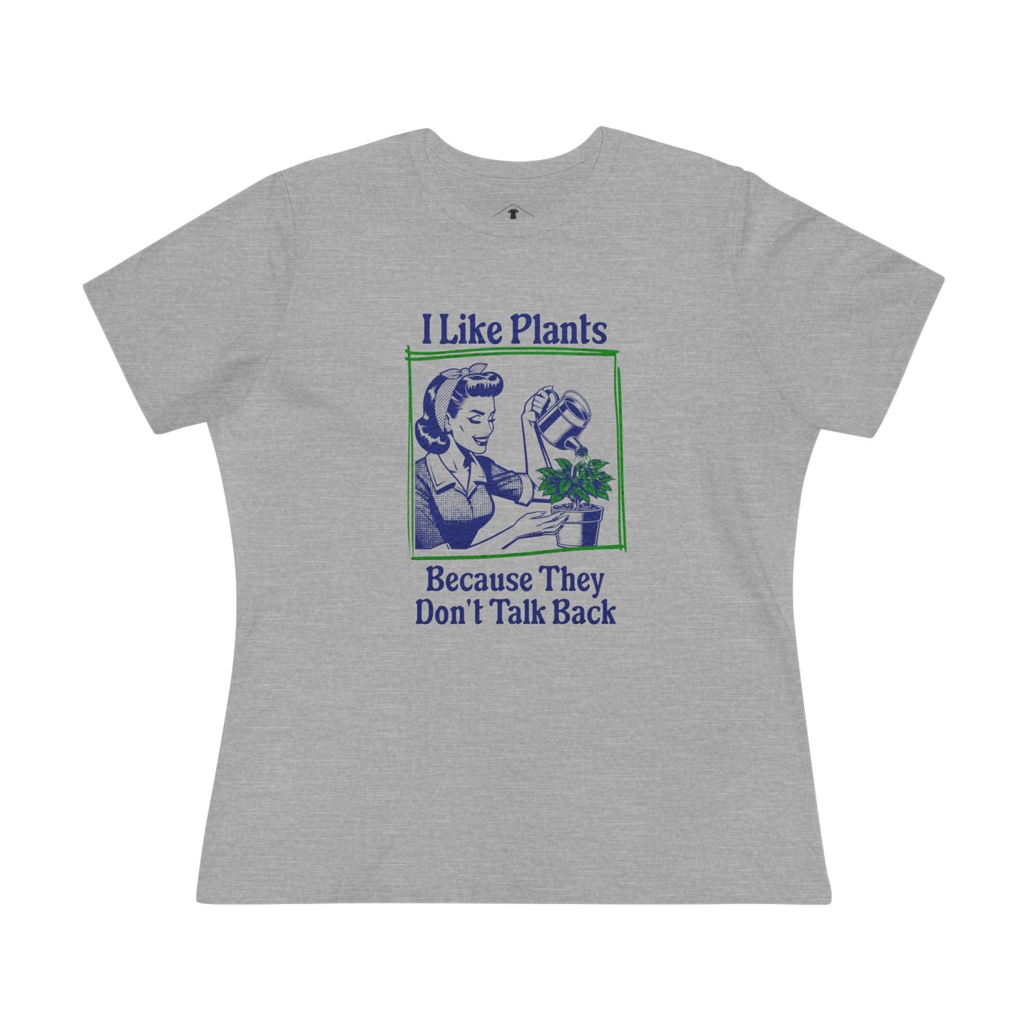I Like Plants Grey Womens T-Shirt