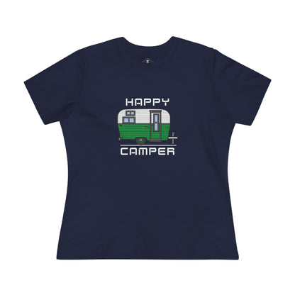 Happy Camper Navy Womens T-Shirt
