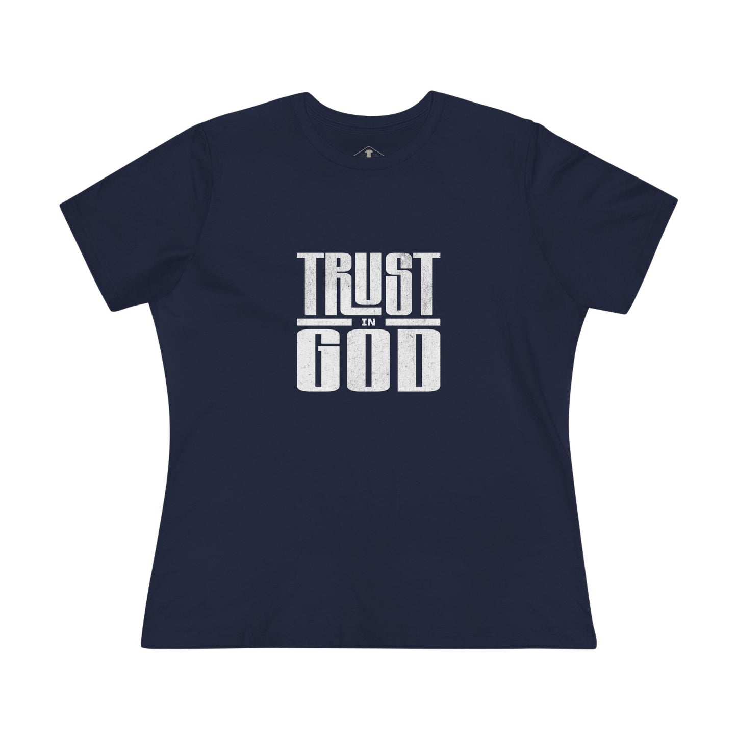 Trust In God Navy Womens T-Shirt