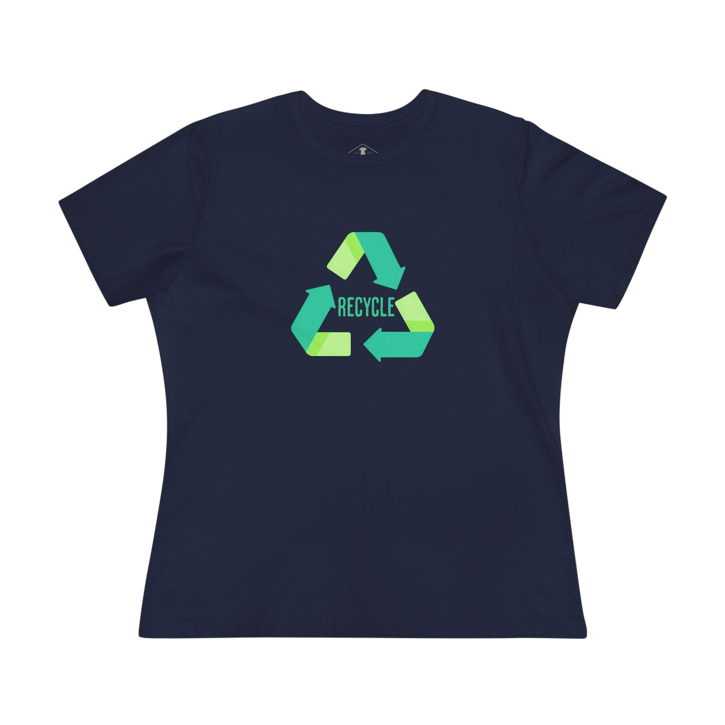 Recycle Navy Womens T-Shirt