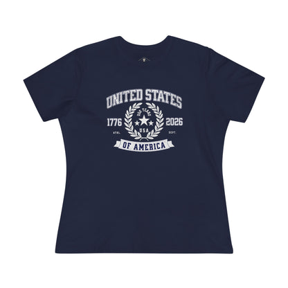 America 250 Athletic Navy Womens T-Shirt