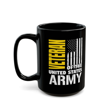 US Army Veteran Black Mug