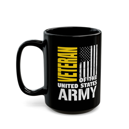 US Army Veteran Black Mug