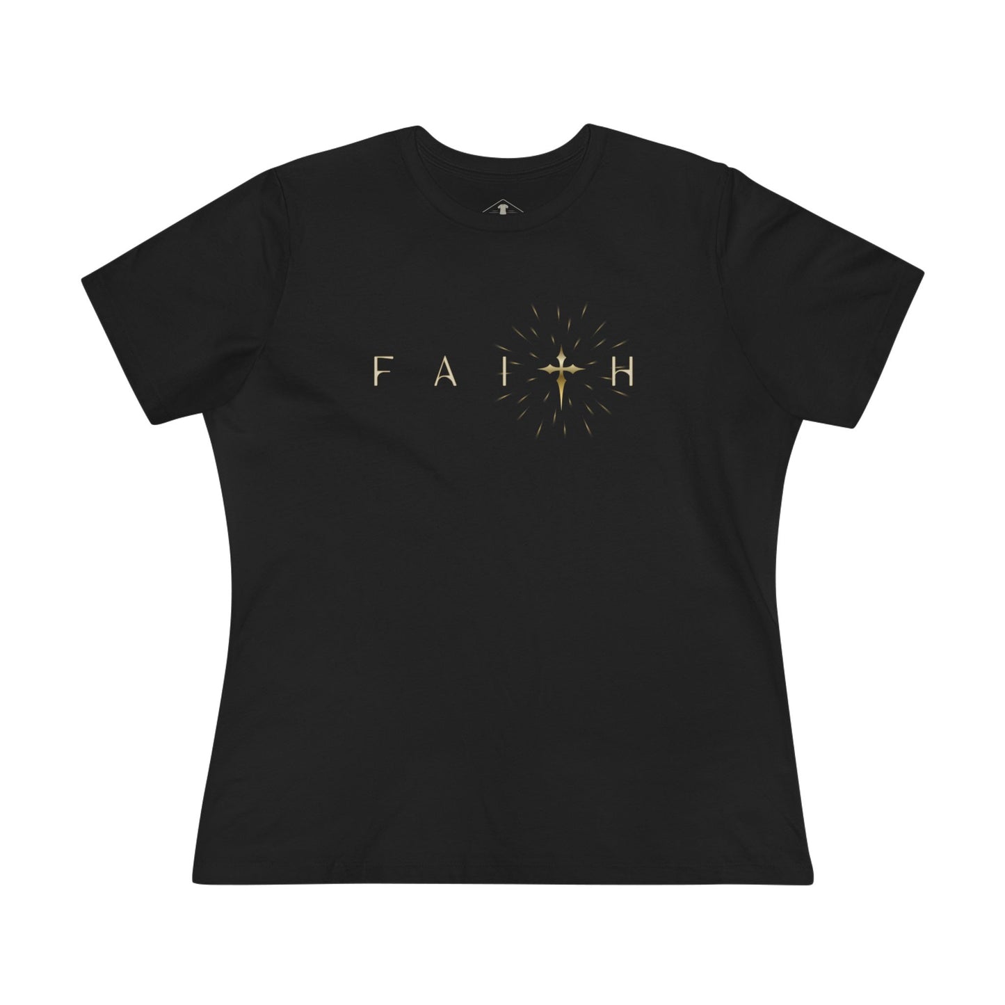 Shining Faith Black Womens T-Shirt
