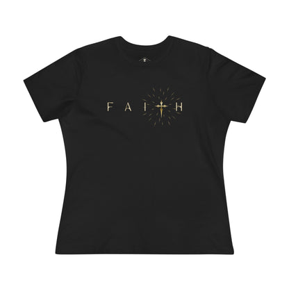 Shining Faith Black Womens T-Shirt