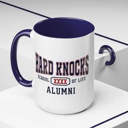 Hard Knocks School Of Life Navy Accent Mug