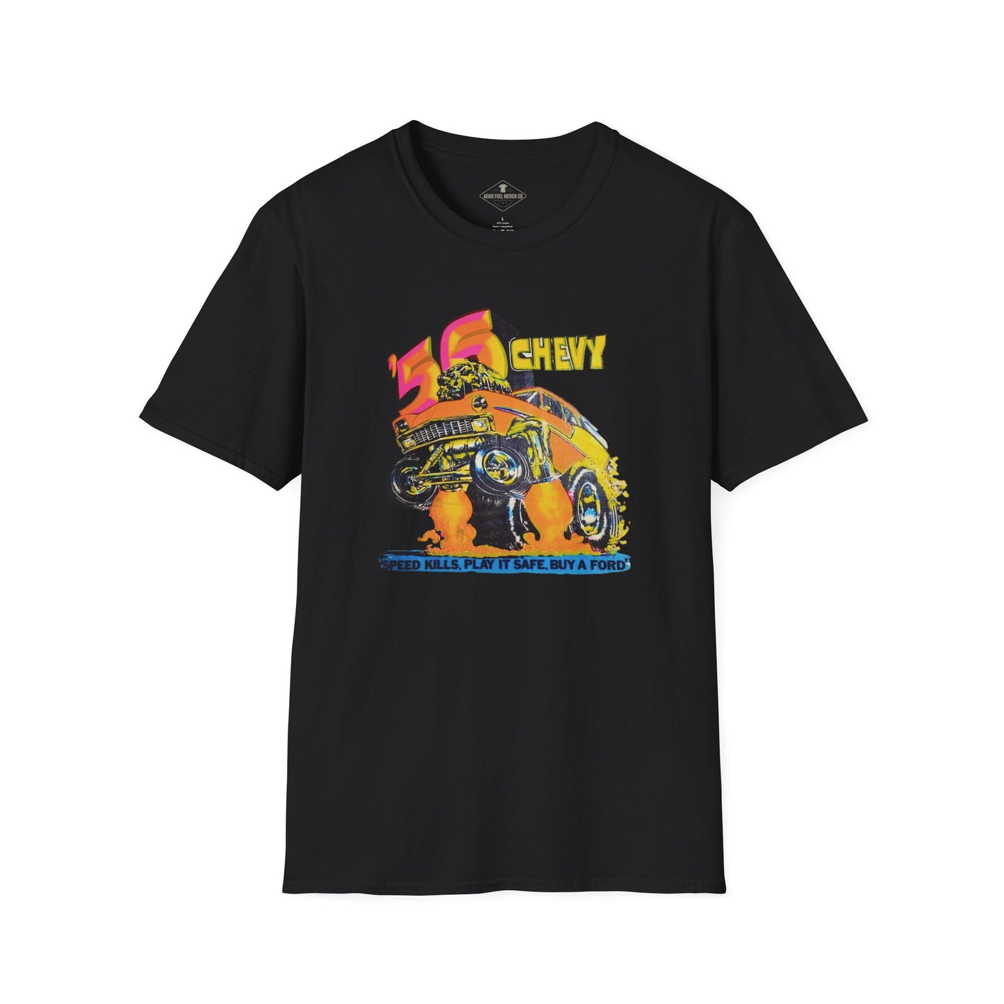 Vintage 1956 Chevy Hot Rod Black T-Shirt