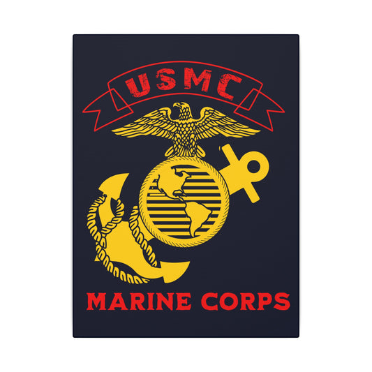 US Marine Corps Blue Wall Canvas