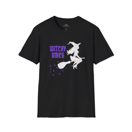 Witchy Vibes Halloween Black T-Shirt