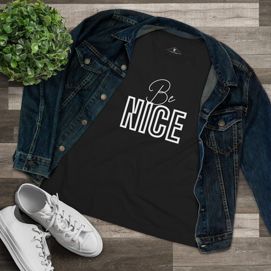 Be Nice Black Womens T-Shirt