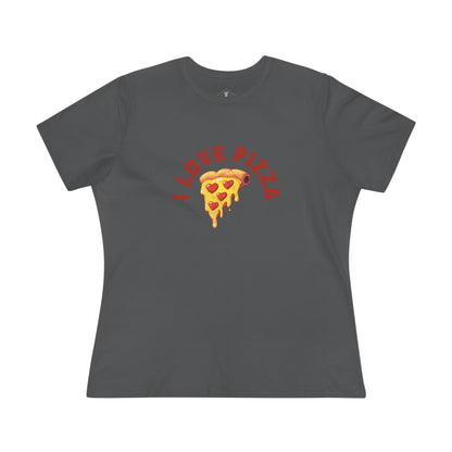 I Love Pizza Charcoal Womens T-Shirt