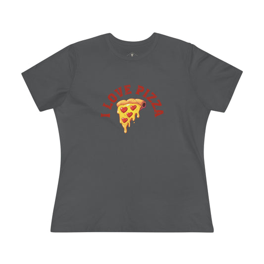 I Love Pizza Charcoal Womens T-Shirt
