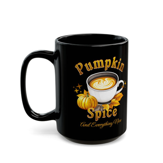 Pumpkin Spice Fall Black Mug